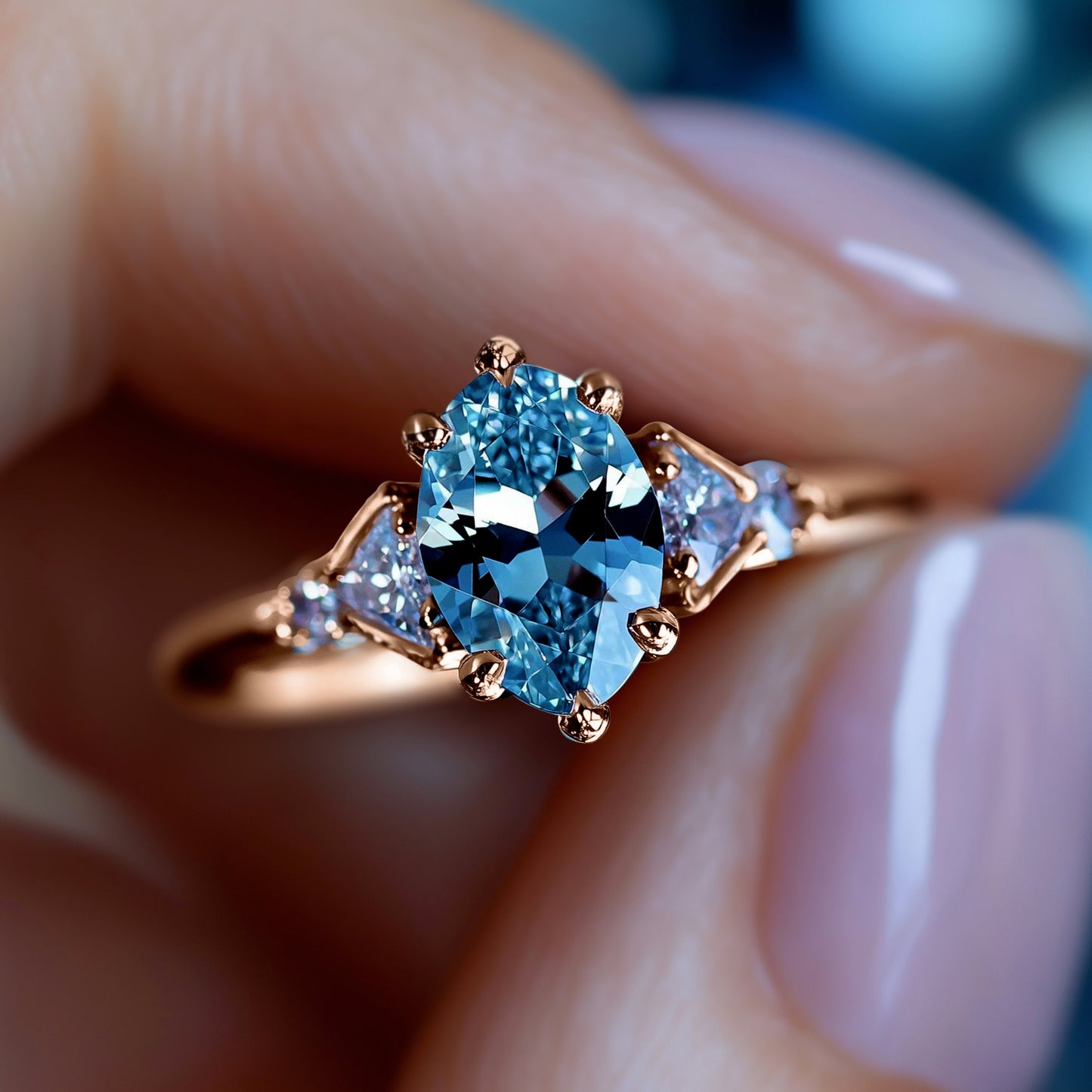 Celestial Veil Engagement Ring