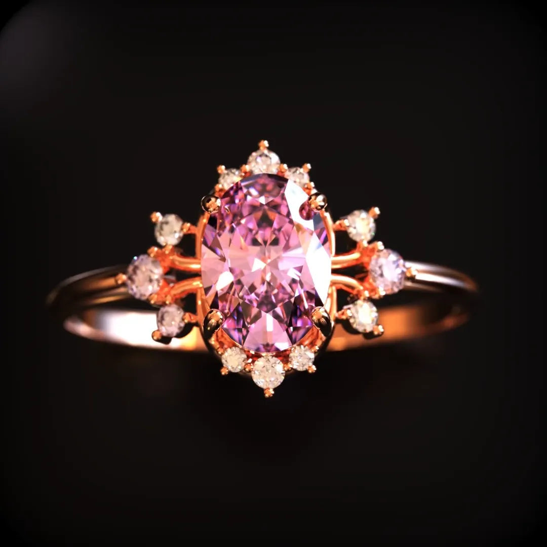 Blush Mirage rings