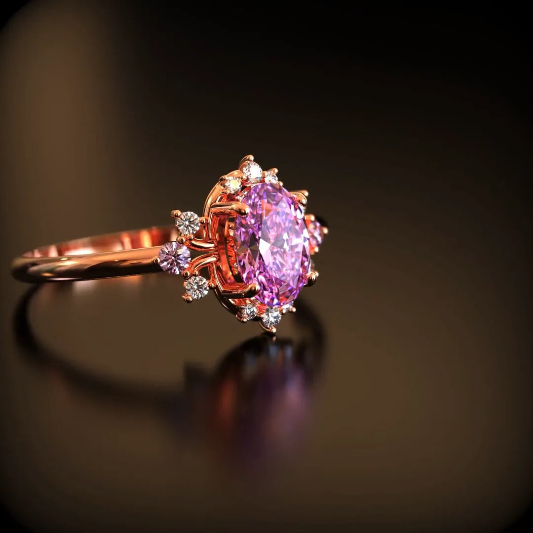 Blush Mirage rings