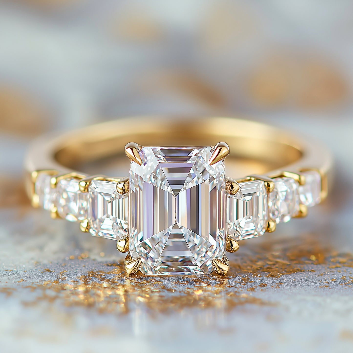 Midnight Gleam Engagement Ring