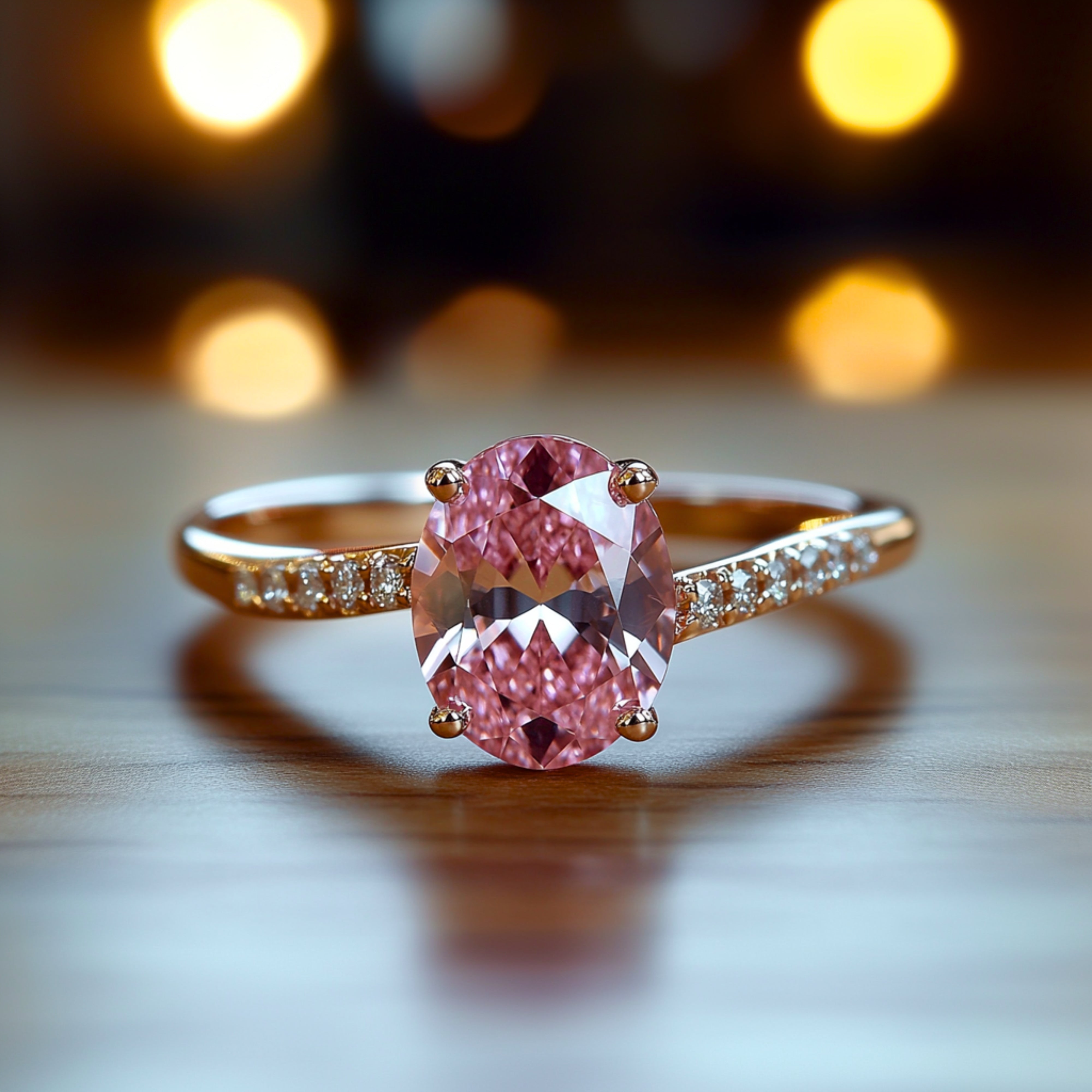 Starlit 18K Yellow Gold Promise Ring