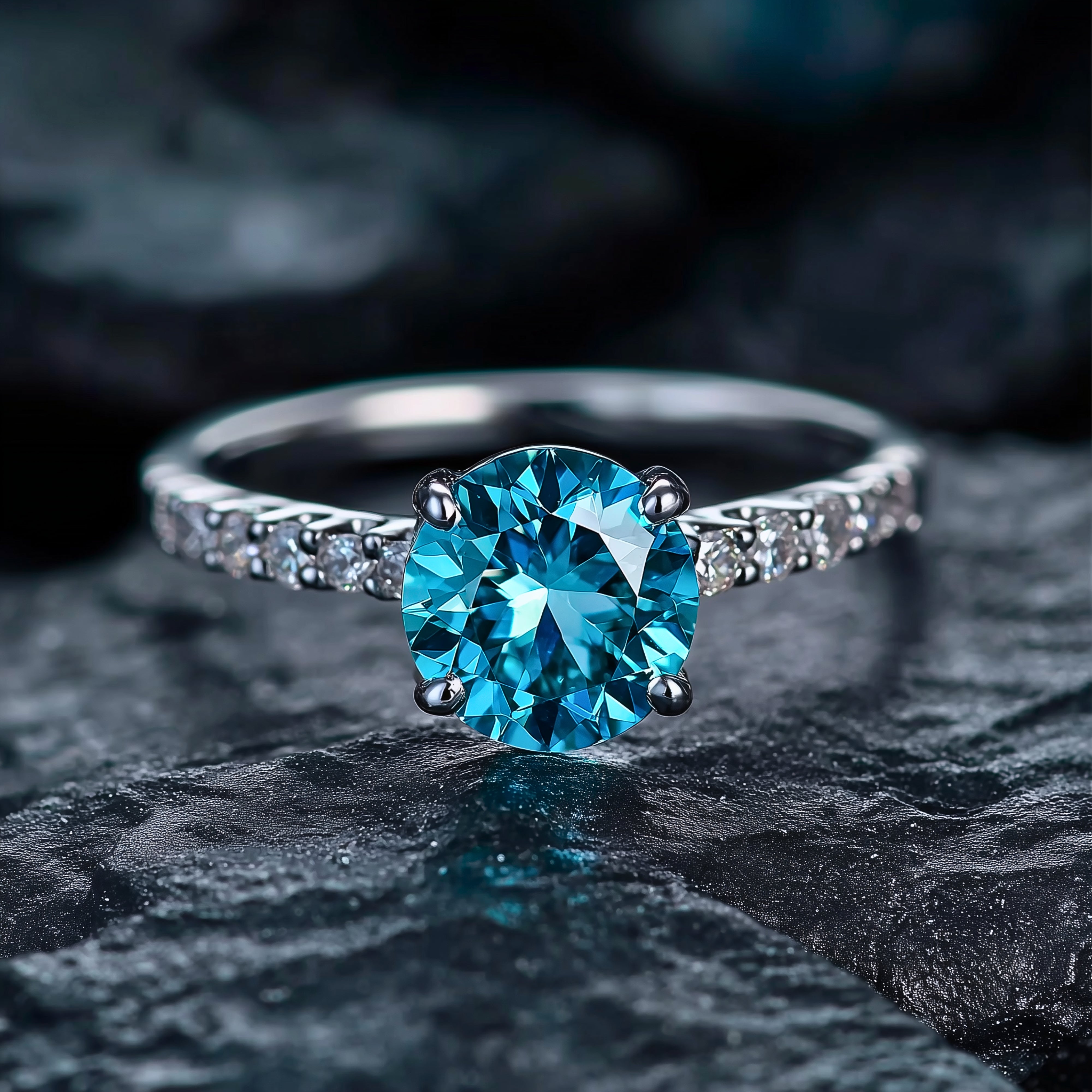 Void Gleam 925 Sterling Silver Engagement Ring