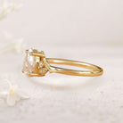 Unique Pear Moissanite Leaf And Vine Inspired 18K Yellow Gold Engagement Ring