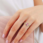 Unique Elegant Royal Oval Lab Padparadscha  Filigree Leaf 18K Yellow Gold Engagement Ring
