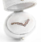Unique floral engagement rings Round Moissanite Wedding Band 18K Rose Gold  Engagement Ring