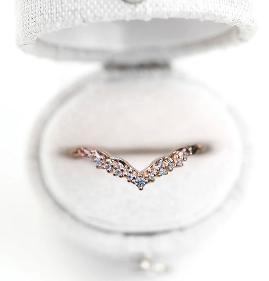 Unique floral engagement rings Round Moissanite Wedding Band  Engagement Ring