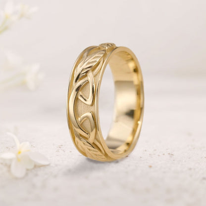Unique Celtic knot Wedding band lrish inspired ring For Men