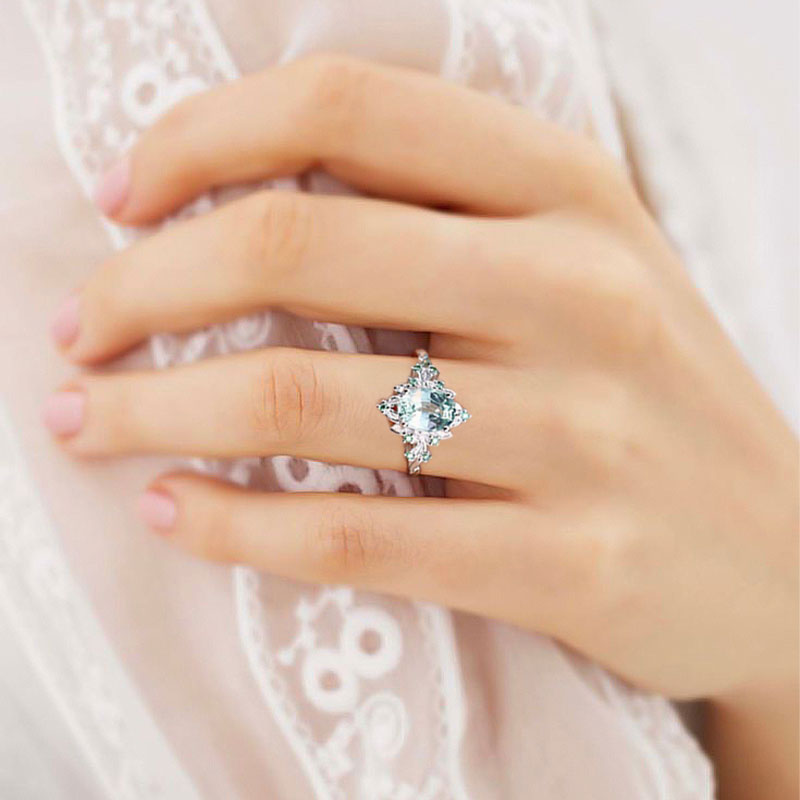 Vintage Briar Rose Oval Green Sapphire Engagement Ring Olive Leaves Ring