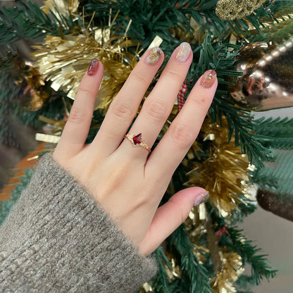 Unique Kite Lab Ruby and Lab Moonstone Cluster Leaf Ring