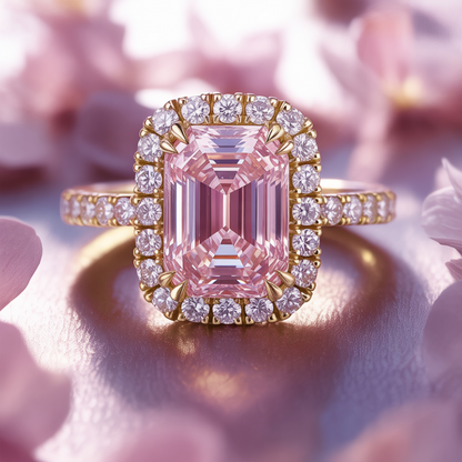 Pink Halo Ring
