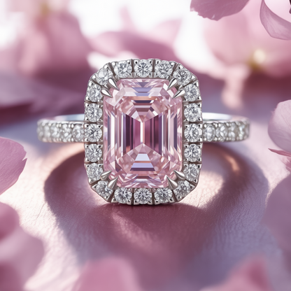 Pink Halo Ring