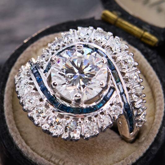 2CT Round Brilliant Cut Moissanite Ring