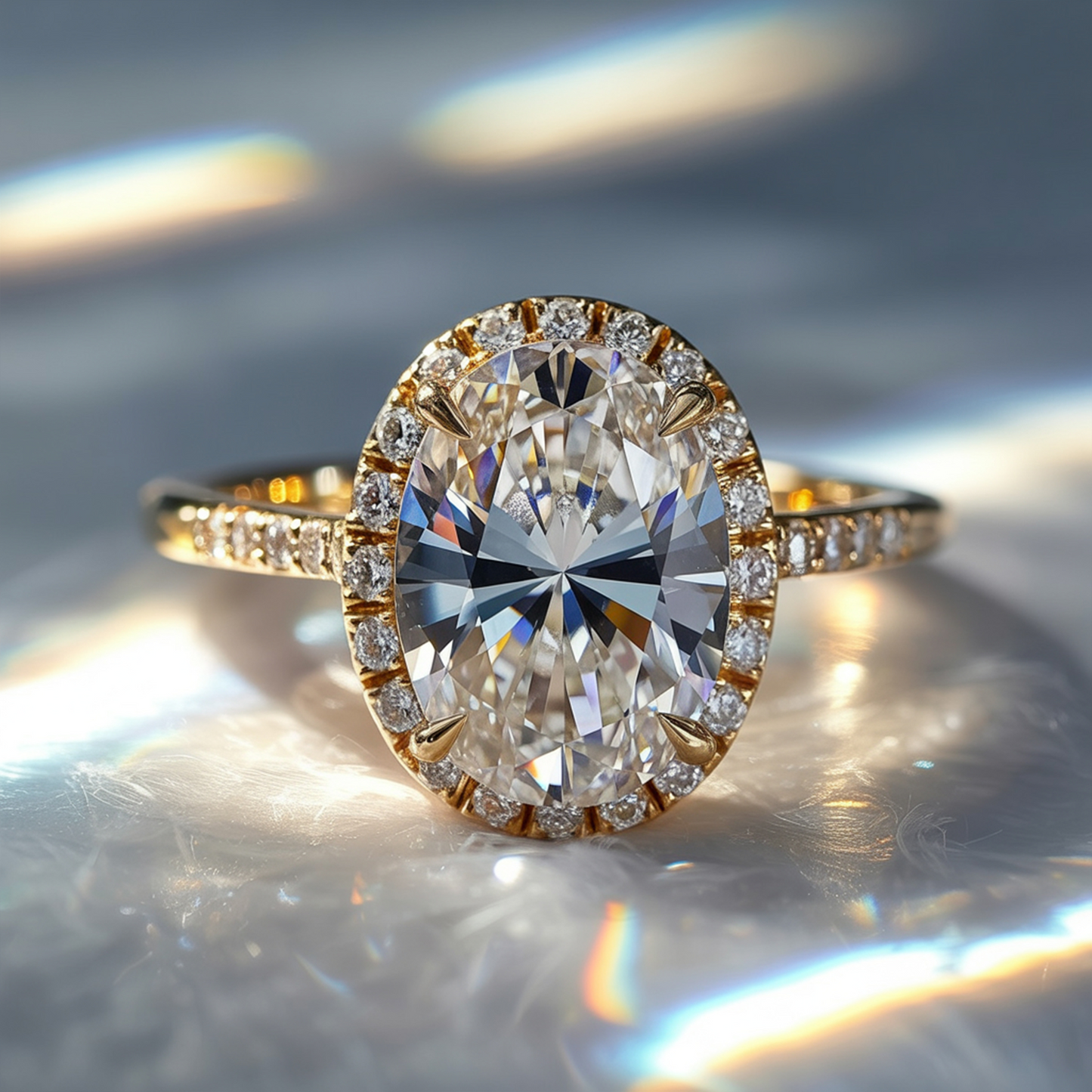 Polar Halo Engagement Ring