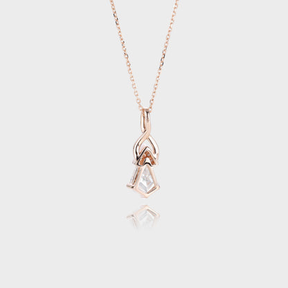 Unique Kite Moissanite Necklace With Fishtail Pendant Unique Necklace