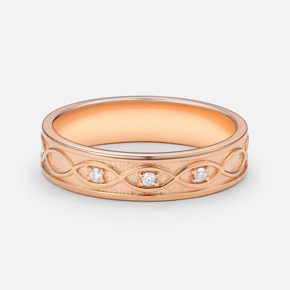 Vintage Kite Cut Moss Agate Couple Ring Set