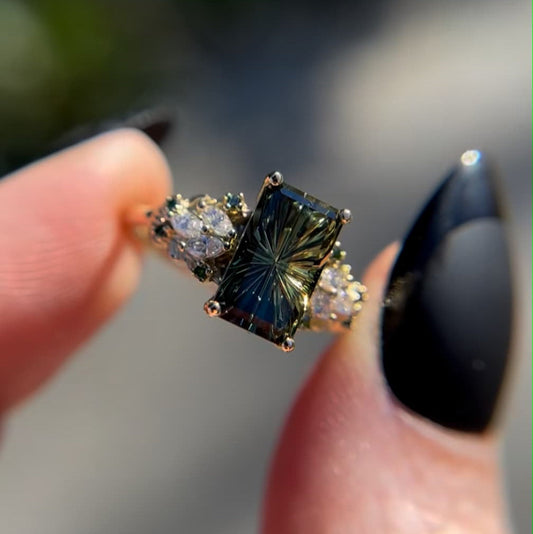 Customize your own Enchanted woodland with a Green Lab Sapphire Ring