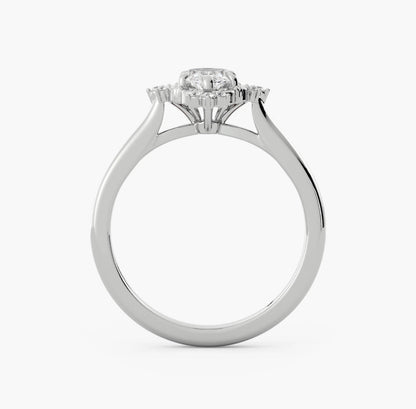 Customize your own Vintage Marquise Moss Agate Engagement Ring