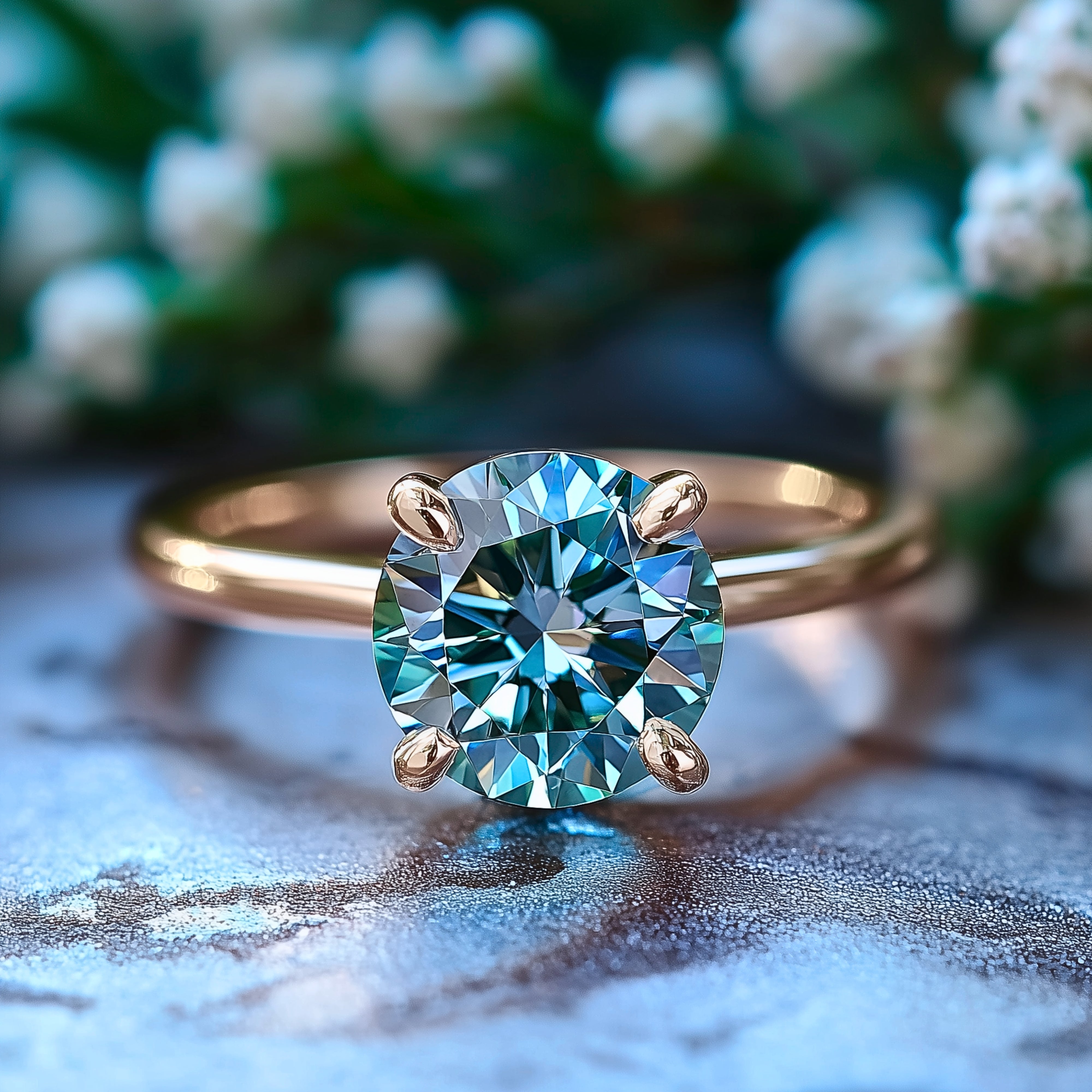 Arctic Spark 18K Yellow Gold Promise Ring