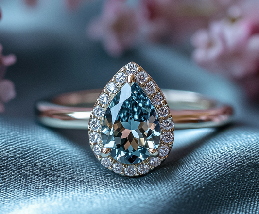 Azure Veil Engagement Ring