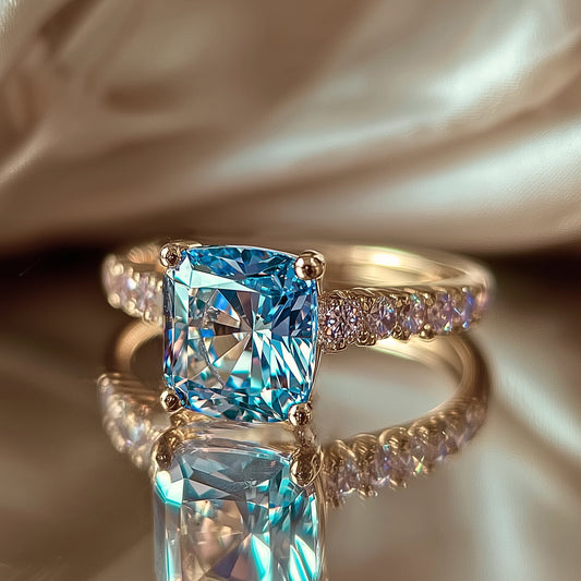 Flare Crest Engagement Ring