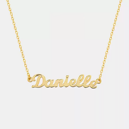 Custom Sterling Silver Name Necklace – Personalized Gift with Box Chain in Silver, Gold or Rose Gold