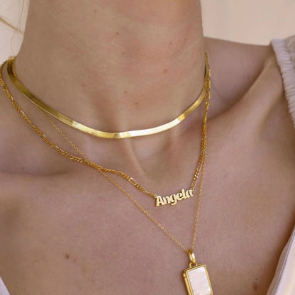 Custom Sterling Silver Name Necklace – Personalized Gift with Box Chain in Silver, Gold or Rose Gold