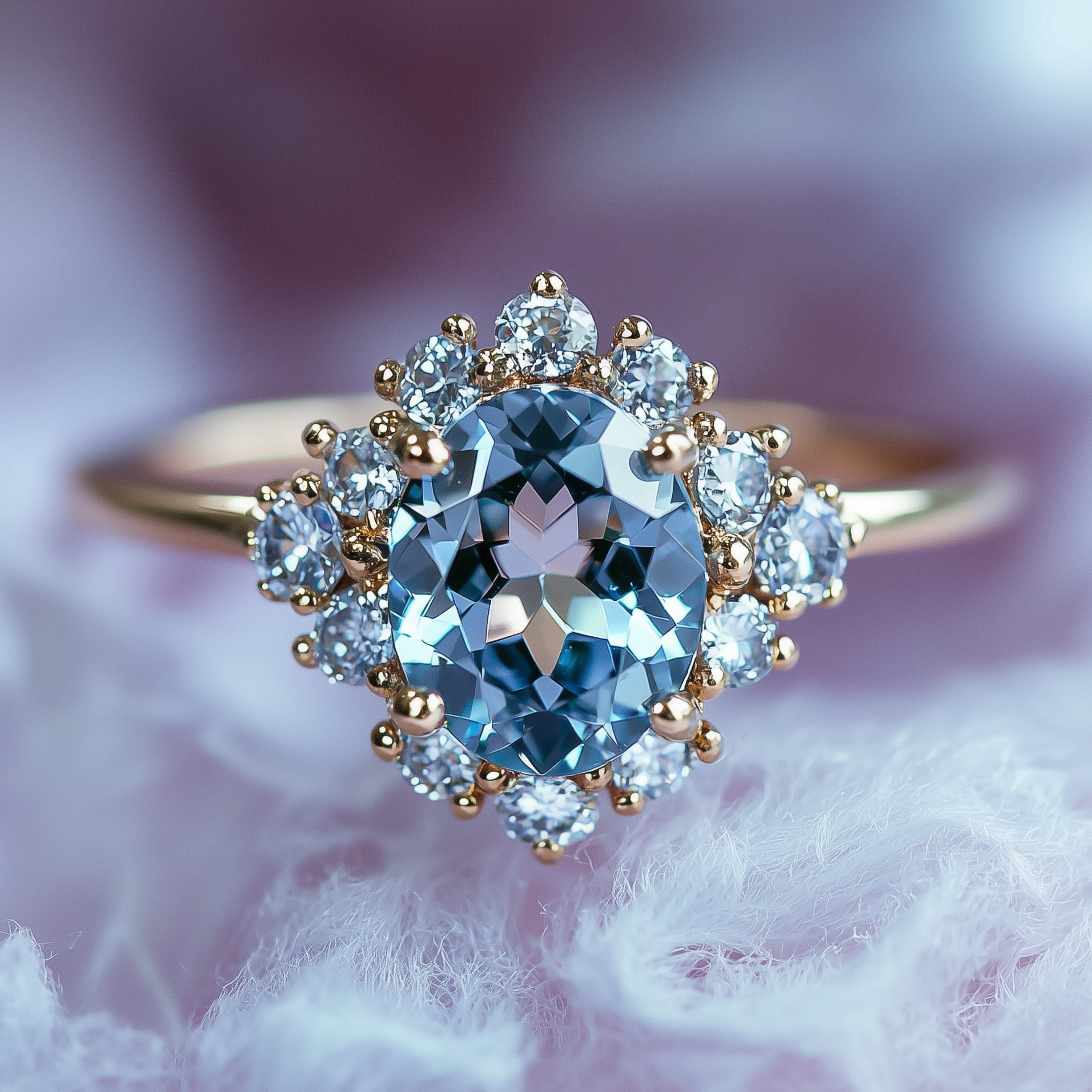 Velvet Dawn 925 Sterling Silver Engagement Ring