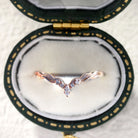 Unique floral engagement rings Marquise Moissanite Wedding Band 18K Rose Gold Engagement Ring