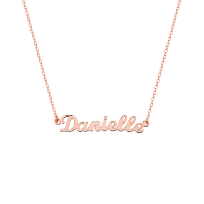 Custom Sterling Silver Name Necklace – Personalized Gift with Box Chain in Silver, Gold or Rose Gold