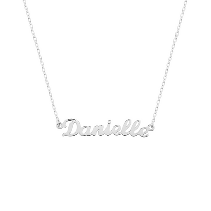 Custom Sterling Silver Name Necklace – Personalized Gift with Box Chain in Silver, Gold or Rose Gold