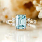Lunar Arc 925 Sterling Silver Engagement Ring